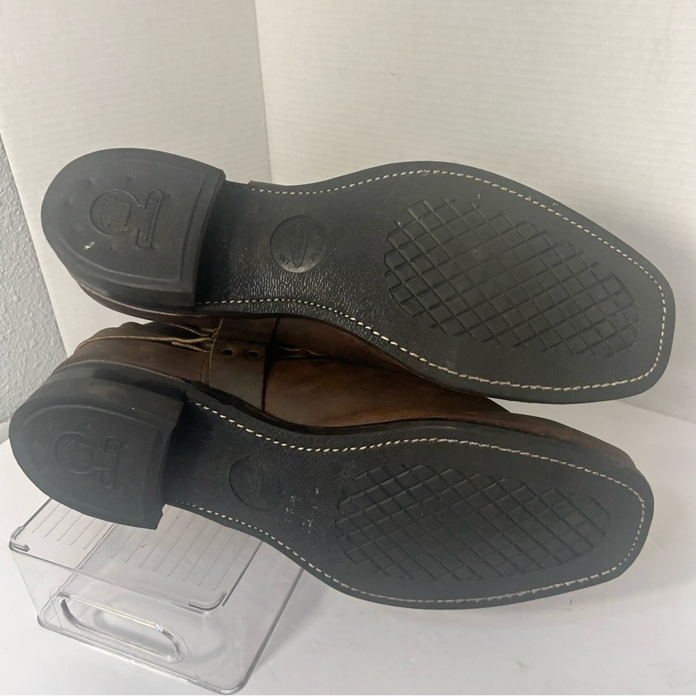 FRYE Gaucho Oiled Brown Conway Leather Harness Moto Biker Western Boot 87350 - Picture 12 of 12